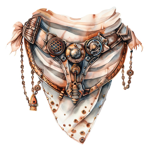 steampunk clipart of Bandana cool futuristic and old