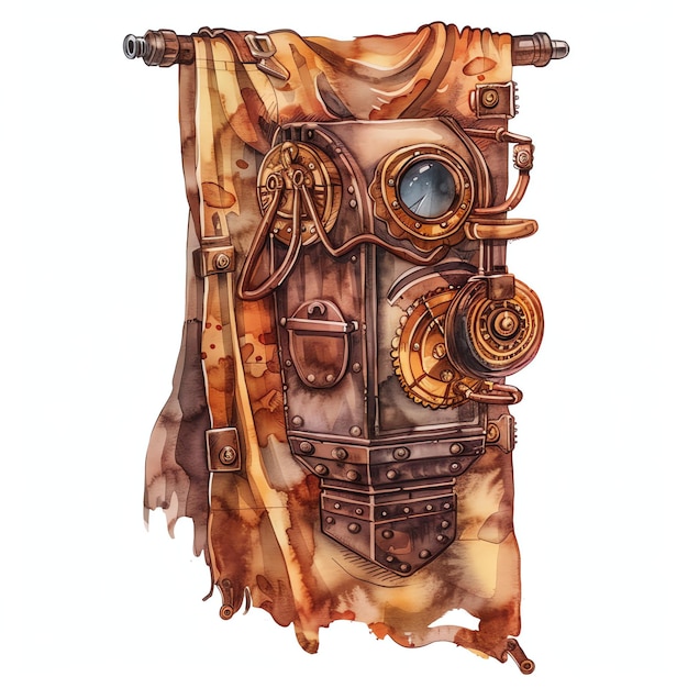 steampunk clipart of Beach Towel cool futuristic and old