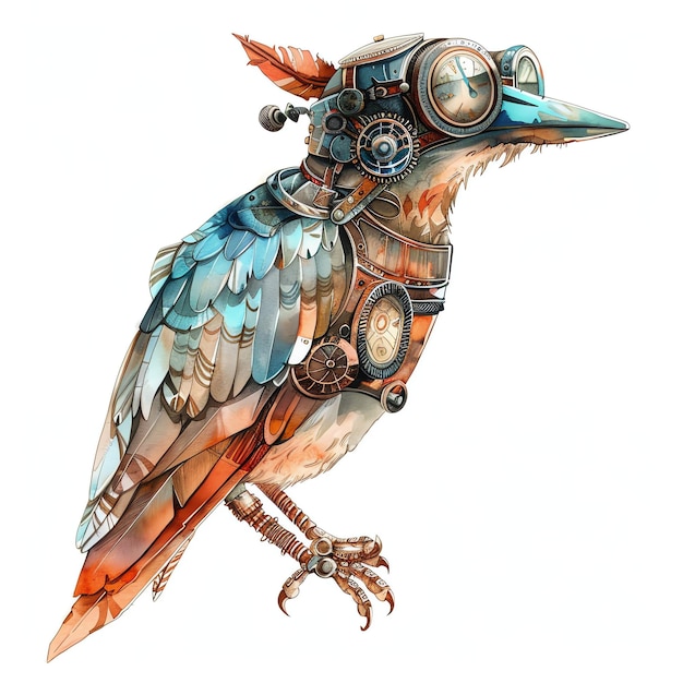 steampunk clipart of bird cool futuristic and old