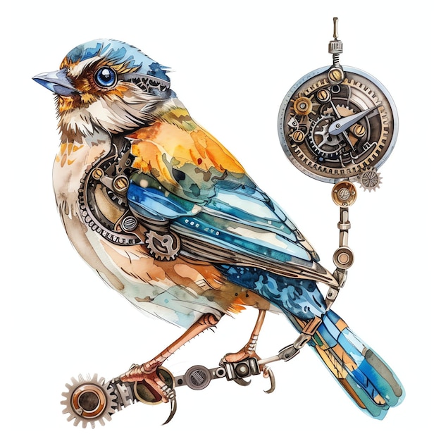 steampunk clipart of birds cool futuristic and old