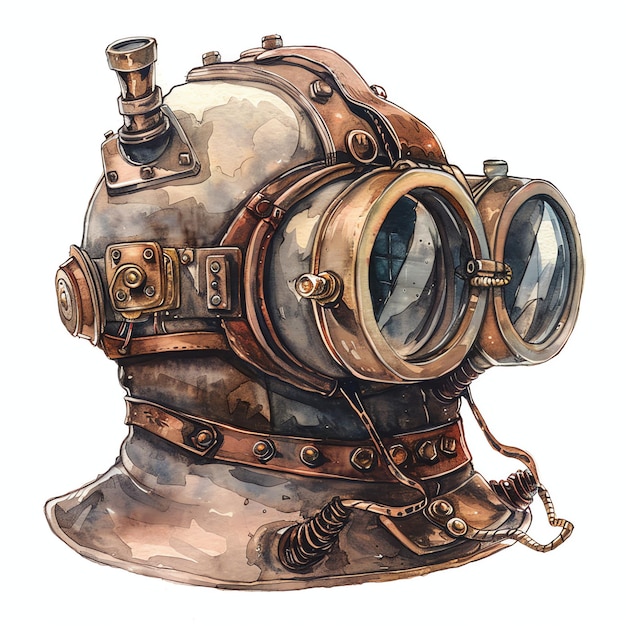 steampunk clipart of Cap cool futuristic and old