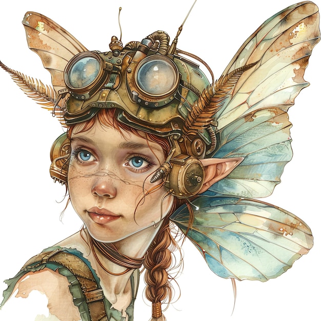 steampunk clipart of elf fairy cool futuristic and old