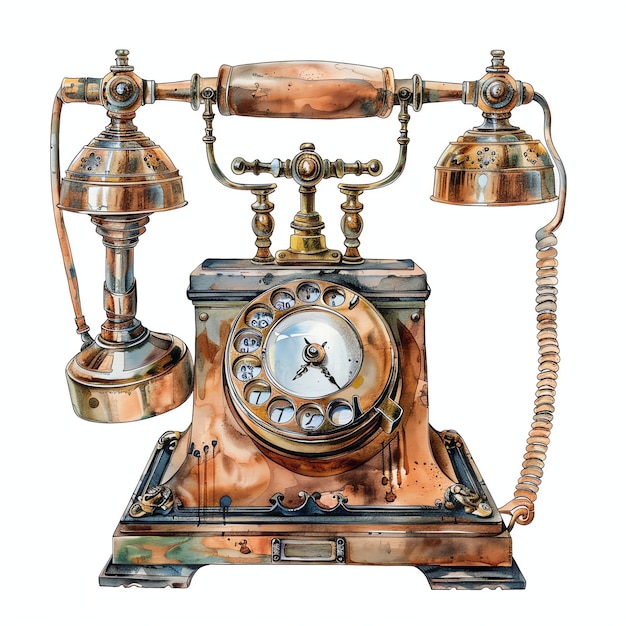 steampunk clipart of phone cool futuristic and old