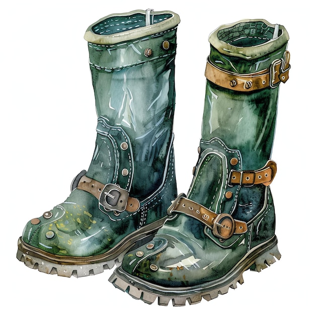 steampunk clipart of rubber boots for garden cool futuristic and old