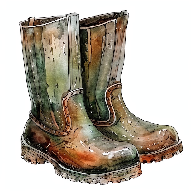 steampunk clipart of rubber boots for garden cool futuristic and old