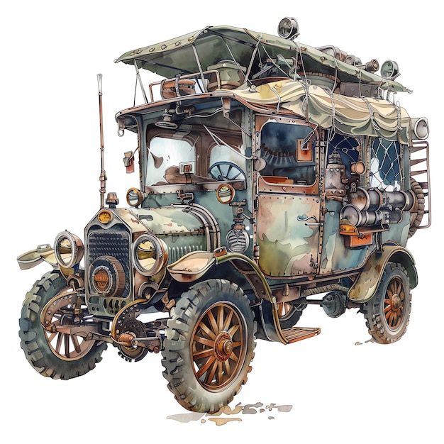 steampunk clipart of safari car cool futuristic and old