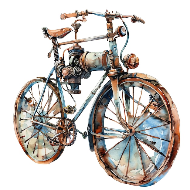 steampunk clipart of stationary bike cool futuristic and old