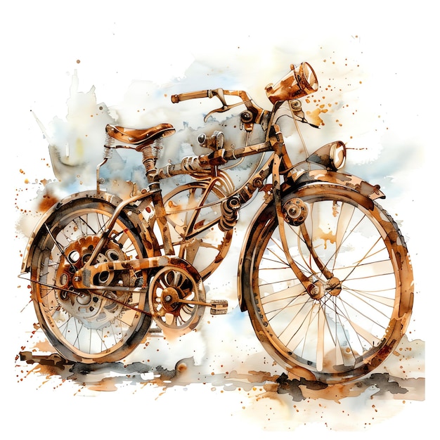 steampunk clipart of stationary bike cool futuristic and old