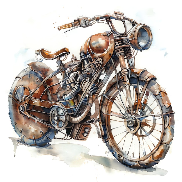 steampunk clipart of stationary bike cool futuristic and old