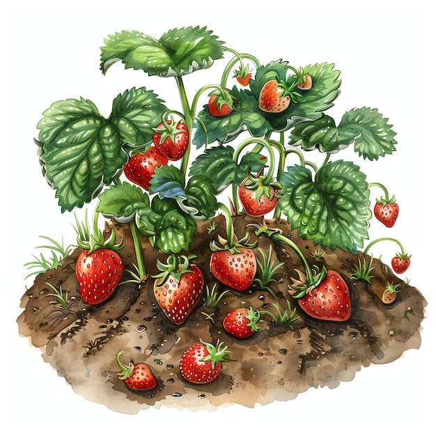 steampunk clipart of strawberry field cool futuristic and old