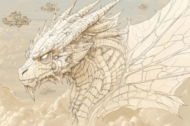 Steampunk Dragon Head CloseUp