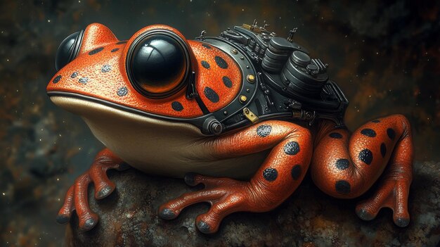 Photo steampunk frog