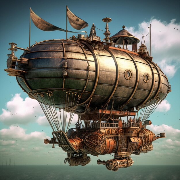 Photo steampunk spaceship