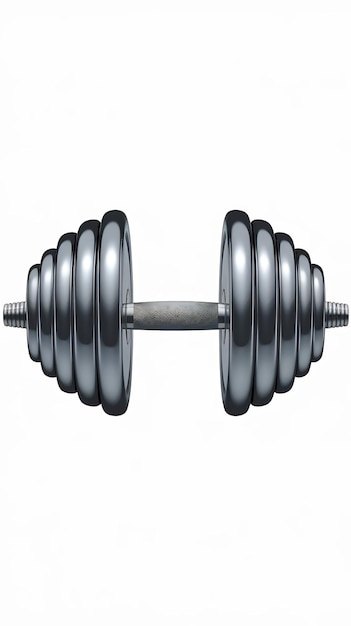 Photo steel dumbbell isolated on transparent background front view