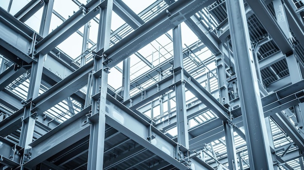 A steel framework of a building under construction highlighting the complexity of modern architecture