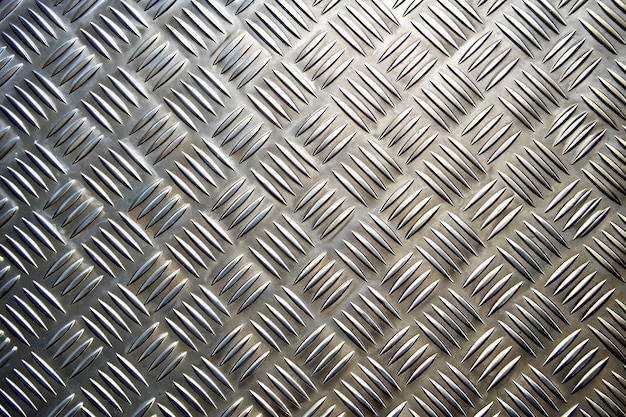 Steel material checkered steel plate scratched metal background 3D rendering