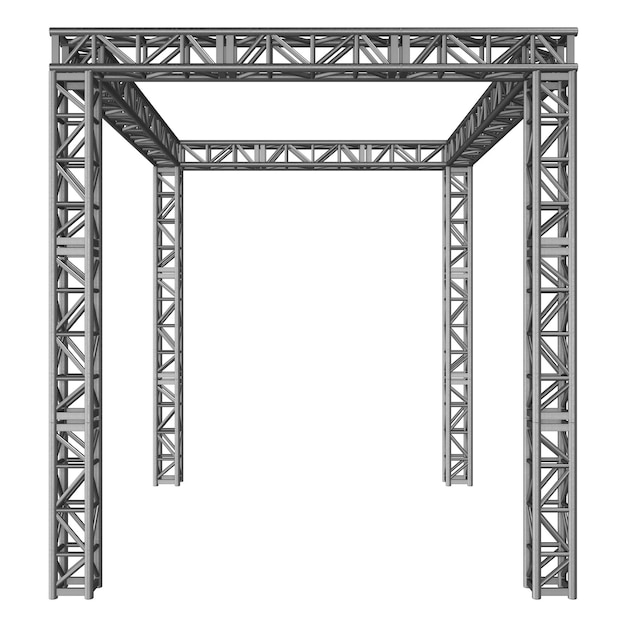 Steel truss girder rooftop construction