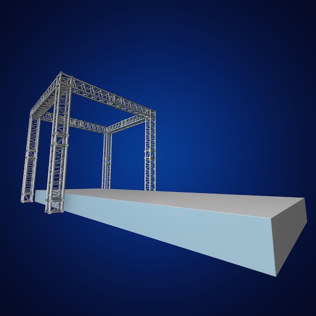 Steel truss girder rooftop construction