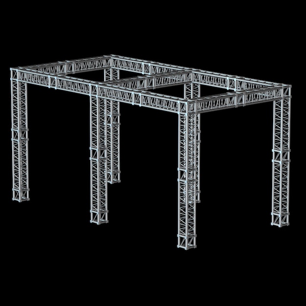 Steel truss girder rooftop construction