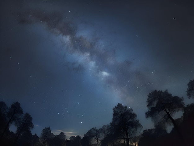 Stellar Tapestry The Cosmic Symphony Stars and Sky Unveiled as Natures Majestic Backdrop