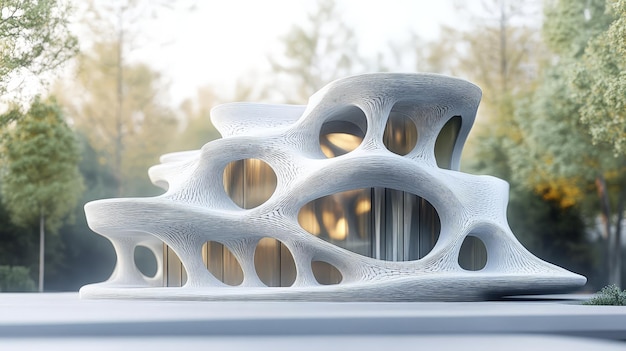 Photo step inside the realm of 3dprinted buildings where cuttingedge technology creates structures layer by layer