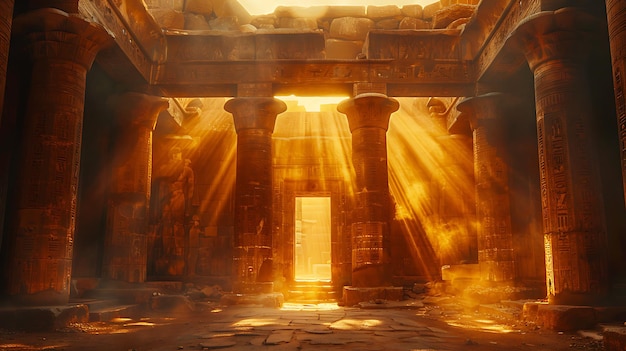 Photo step into ancient temple of enki eridu where ritual prayer offered sumerian god of water wisdom