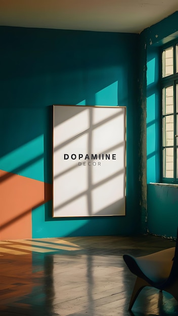 Step into the enchanting world of dopamine decor with this captivating photograph of a colored room