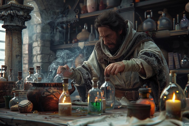 Step into the laboratory of a medieval alchemist a generative ai