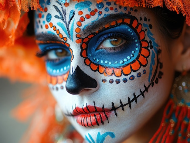 Stepbystep Day of the Dead face paint tutorial illustrations to help you create your own sugar skull makeup