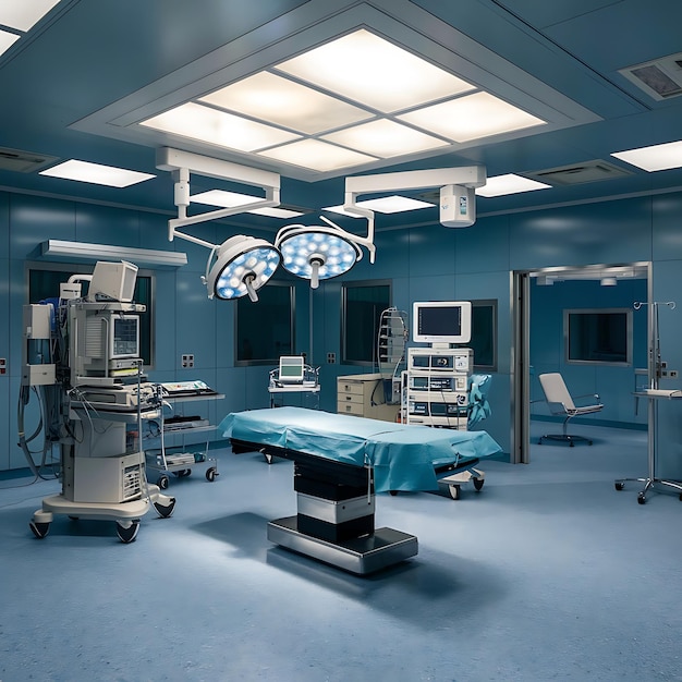 A sterile and modern operating room