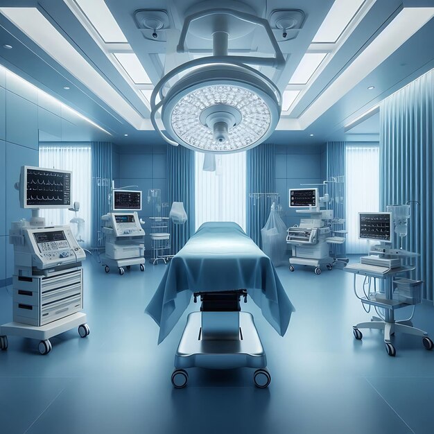 A sterile and modern operating room