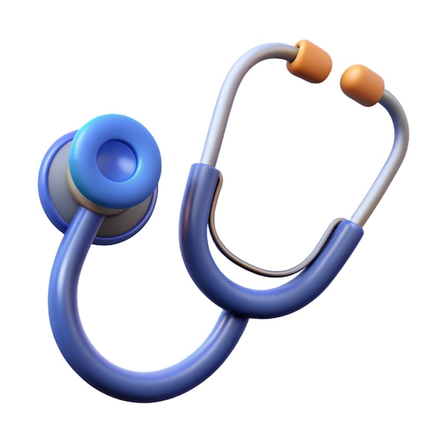 Stethoscope 3d vector icon Cartoon minimal style