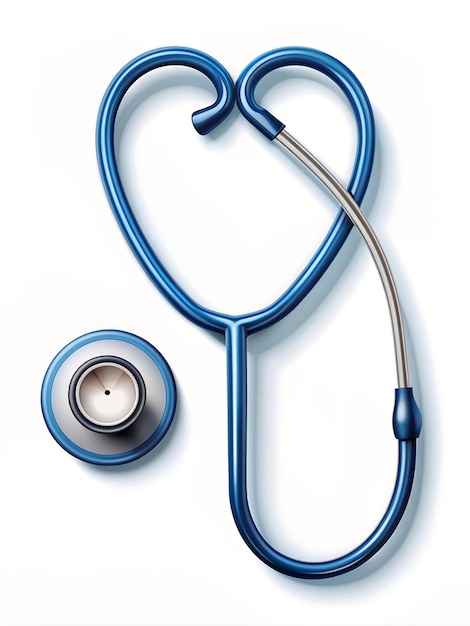 A stethoscope and a heart rate monitor logo