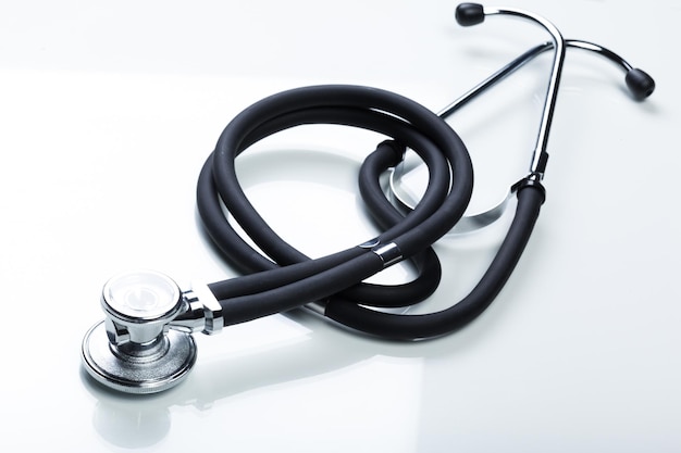 Stethoscope on white background