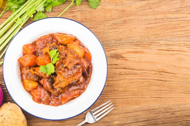 Stewed Beef Tail with Carrots and Potatoes