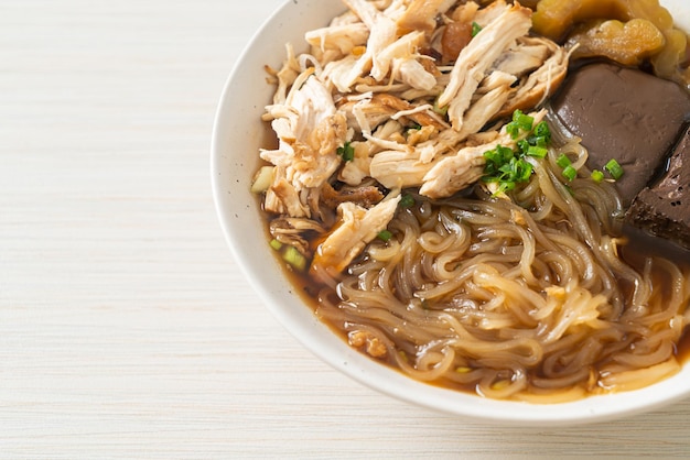 Stewed Chicken Noodle Soup Bowl