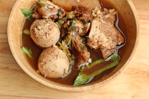 Stewed pork soup with meatball