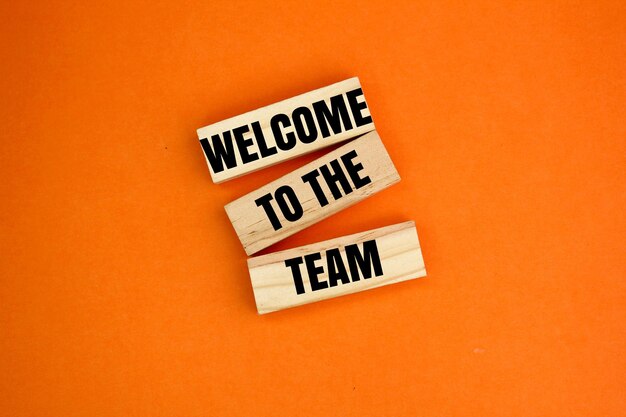 stick with the alphabet letter word welcome to the team the concept of hiring new employees