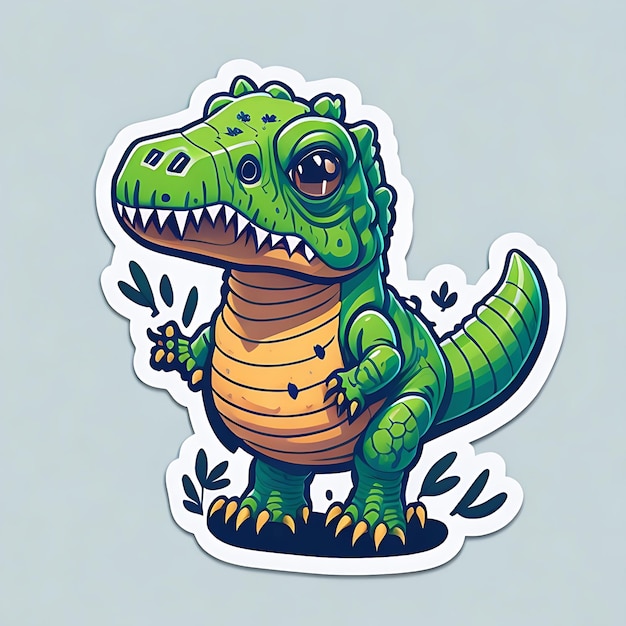 A sticker An adorable cute TRex stickers adorable lovely whimsical AI Genareted