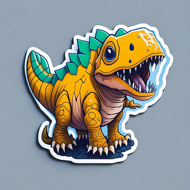 A sticker An adorable cute TRex stickers adorable lovely whimsical AI Genareted