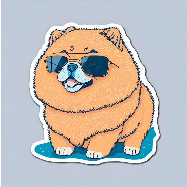 Photo sticker dog