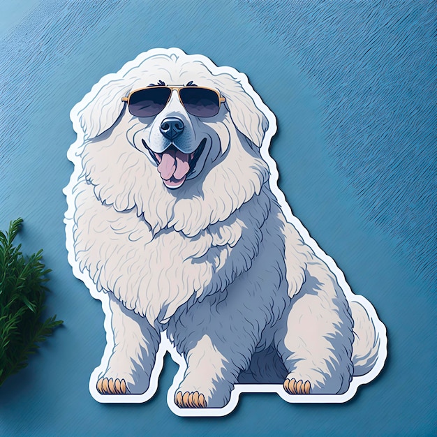 Photo sticker dog