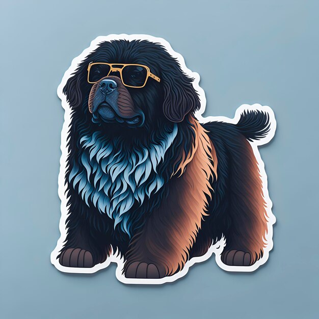 Photo sticker dog