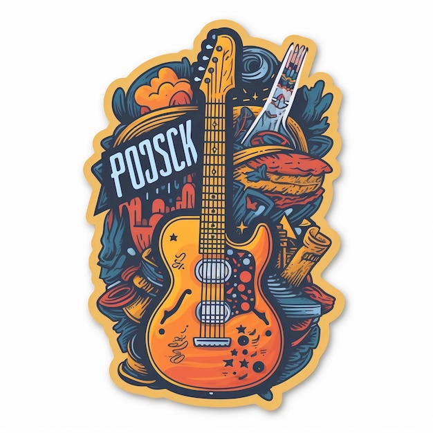 Photo sticker for a rock music festival stickers