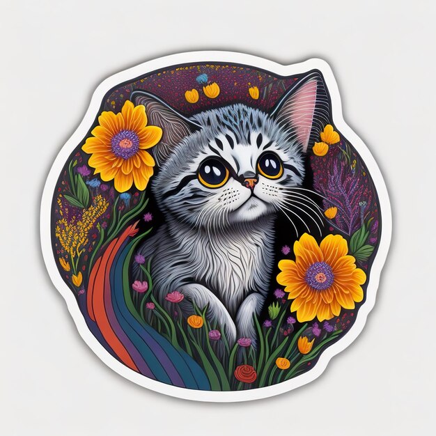 A sticker that says'cat'on it is titled "