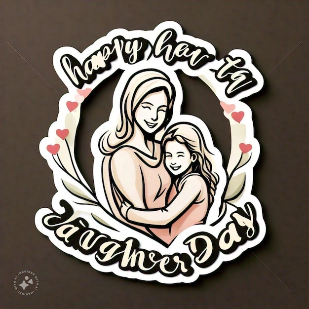 Photo a sticker that says  have your daughter in your heart