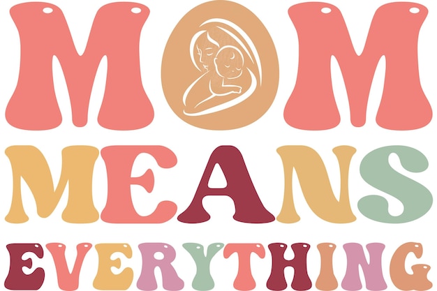 Photo a sticker that says mom means everything.