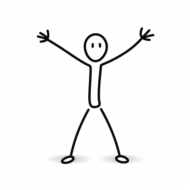 Stickman figure confident drawing illustration image Ai generated art