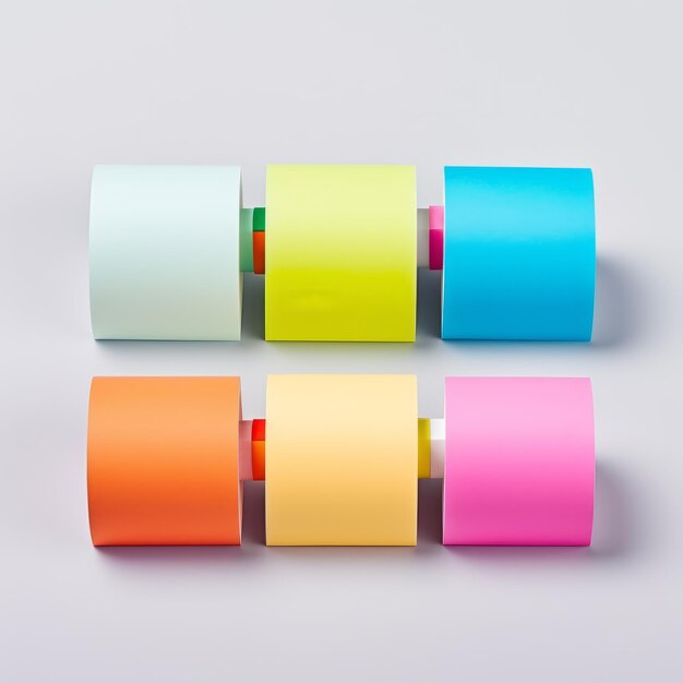 Photo sticky and colorful note papers