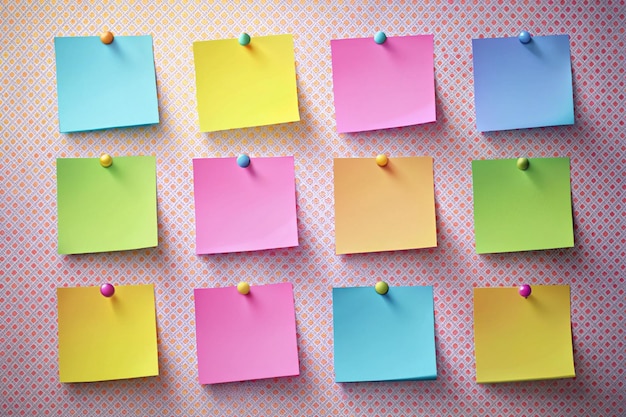 Photo sticky note collection in 3d style for organization and reminders